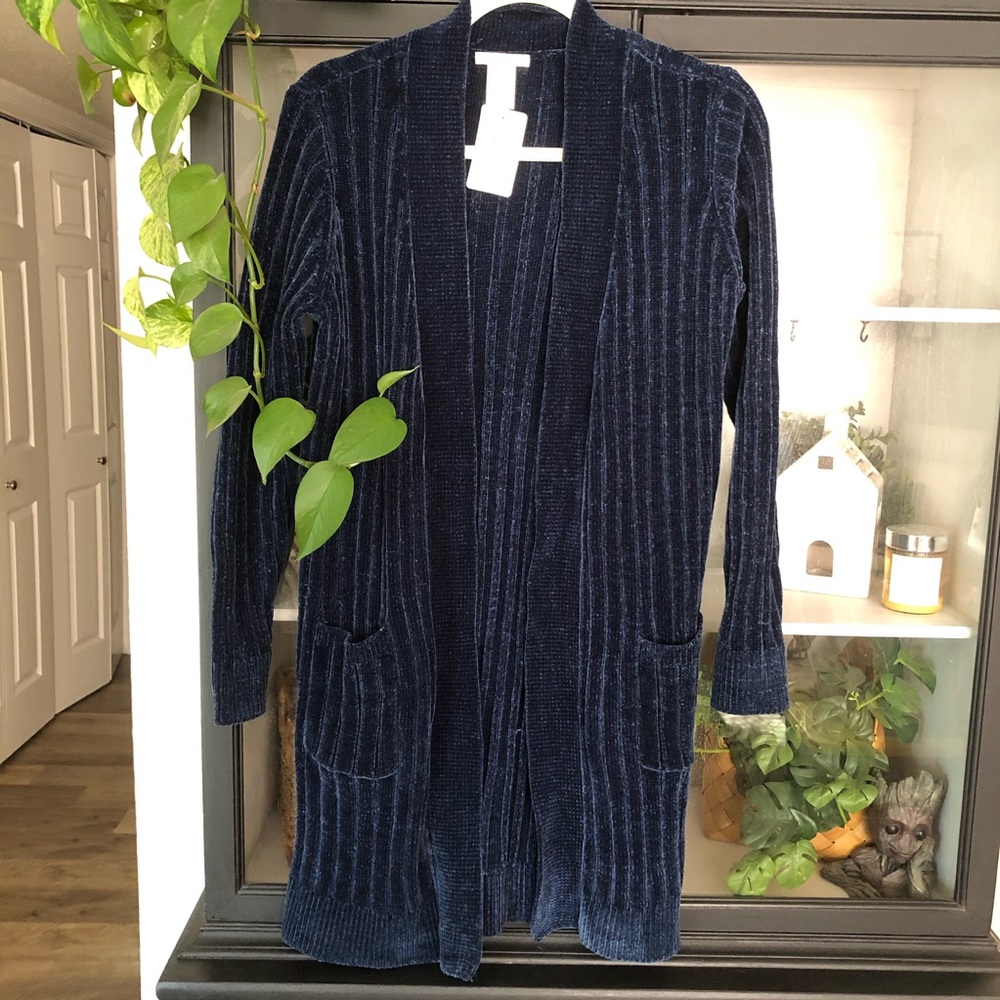 Blue Velvet Cardigan